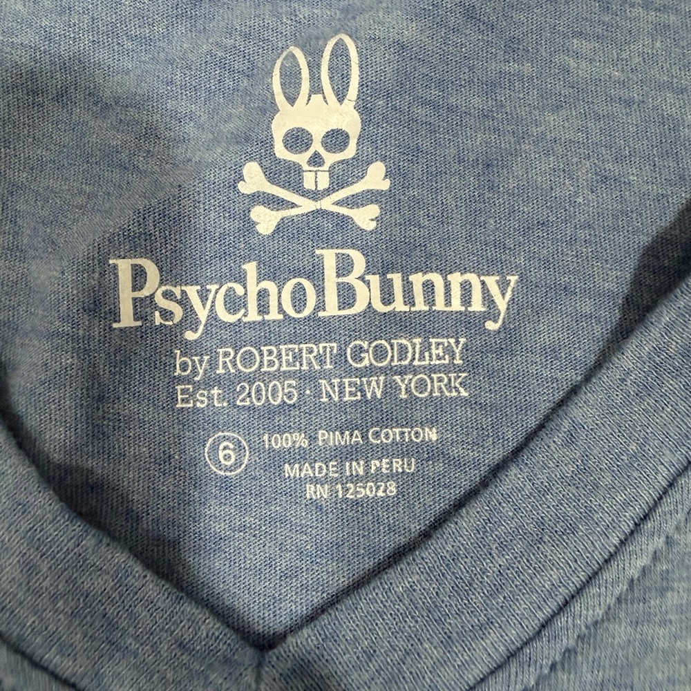 Psycho Bunny Men's Light Blue Short Sleeve Tee - Picture 3 of 8